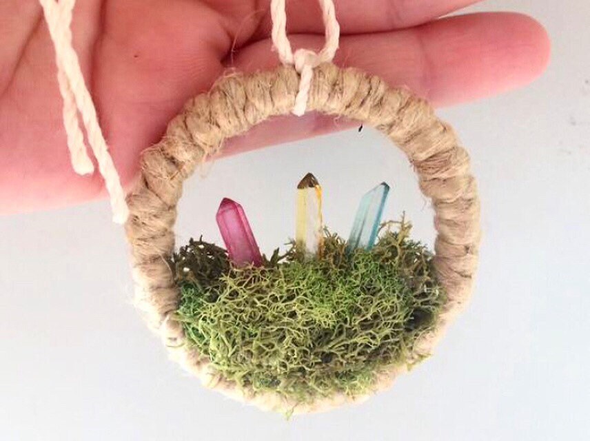 Couronne de Cristal Mini - Quartz Miniature Véritable Mousse Rennes