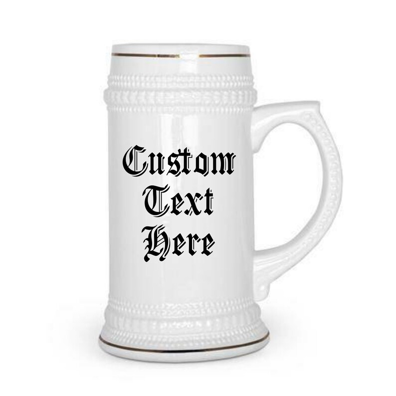 CUSTOM Beer stein 22oz Design your own Family Crest Etsy