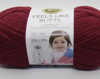 Knitting Afghan Macram\u00e9 Wool /& Acrylic Yarn; Worsted Cranberry Red Yarn; Crocheting Aran