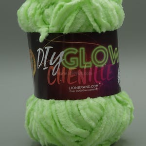 Lion Brand Glow Chenille Yarn: Super Bulky Glow Worm