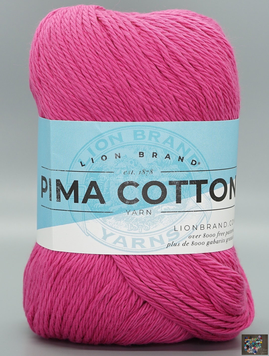 Lion Brand Pima Cotton Yarn 195 Cabaret Etsy