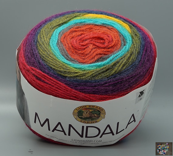Lot Of 2 Lion Brand Mandala 100% Acrylic Multi-Color Yarn- Wizard weight 3