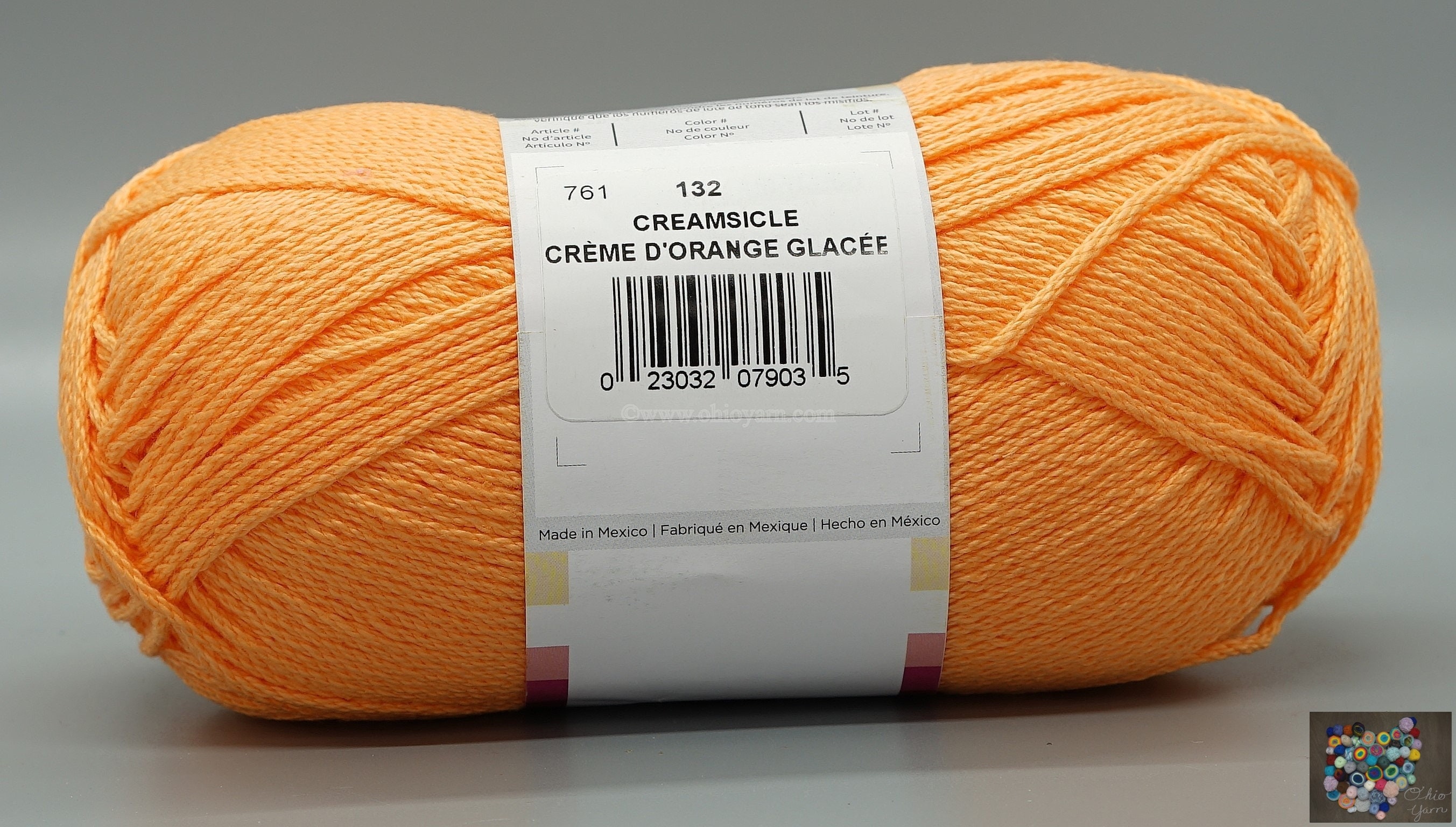 Lion Brand 24/7 Cotton Yarn Creamsicle