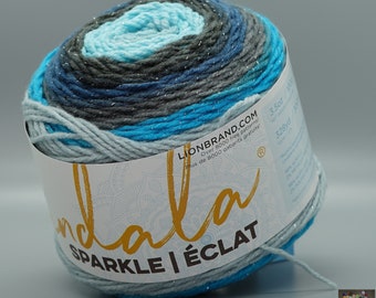 Lion Brand Mandala Sparkle 315 Aquarius Yarn