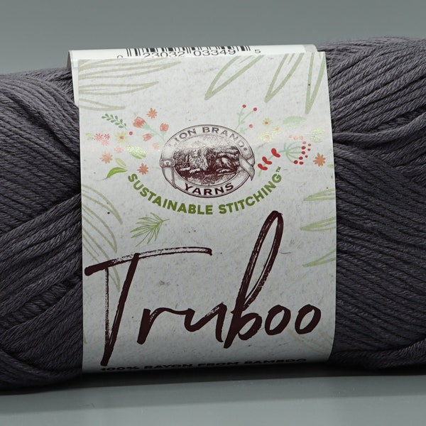 Lion Brand Truboo 150 Slate Yarn Bamboo yarn