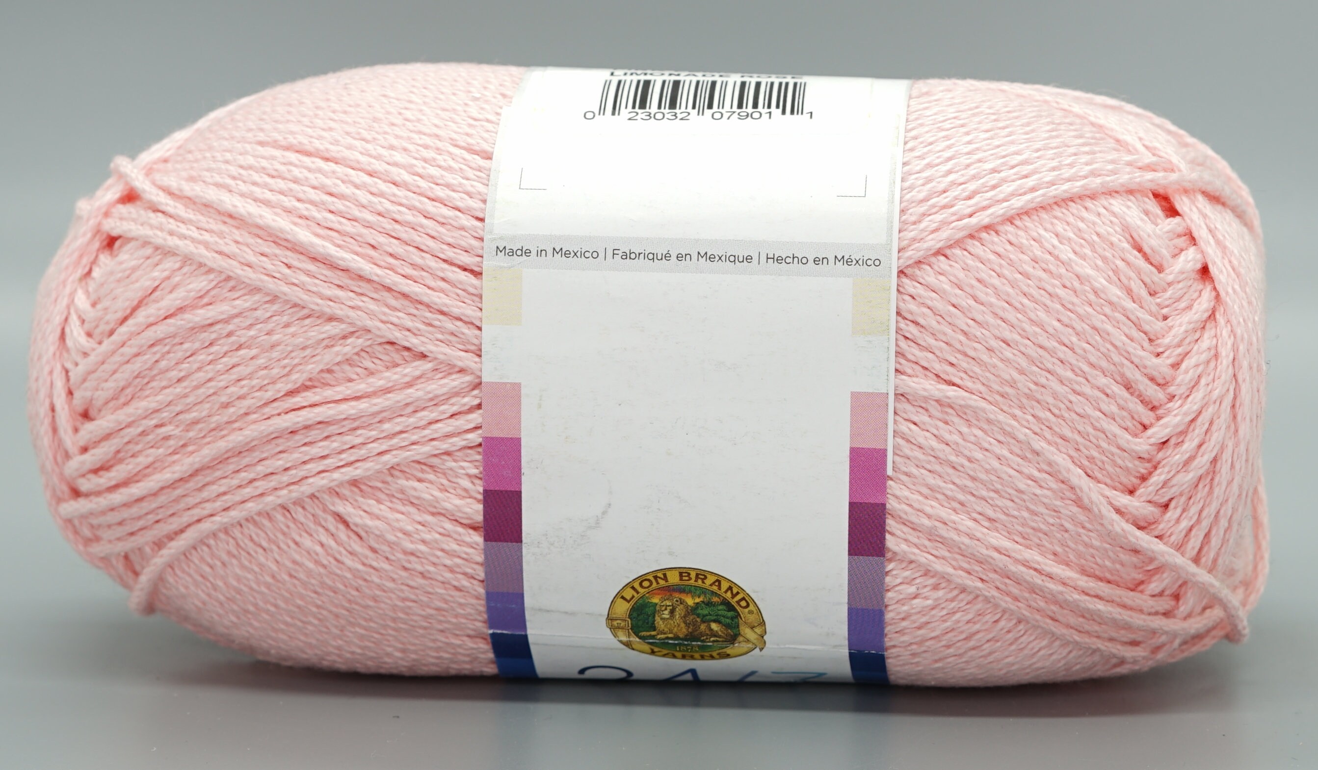 Lion Brand 24/7 Cotton 103 Pink Lemonade Yarn 100 Mercerized Etsy