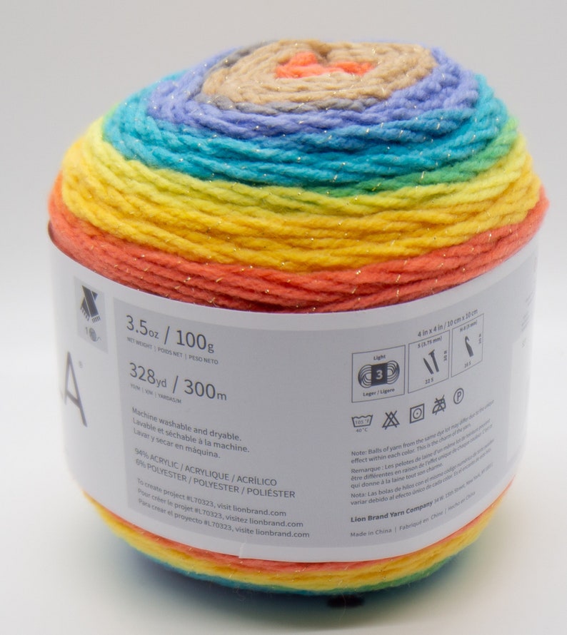 Lion Brand Mandala Sparkle 303 Hercules Yarn Etsy