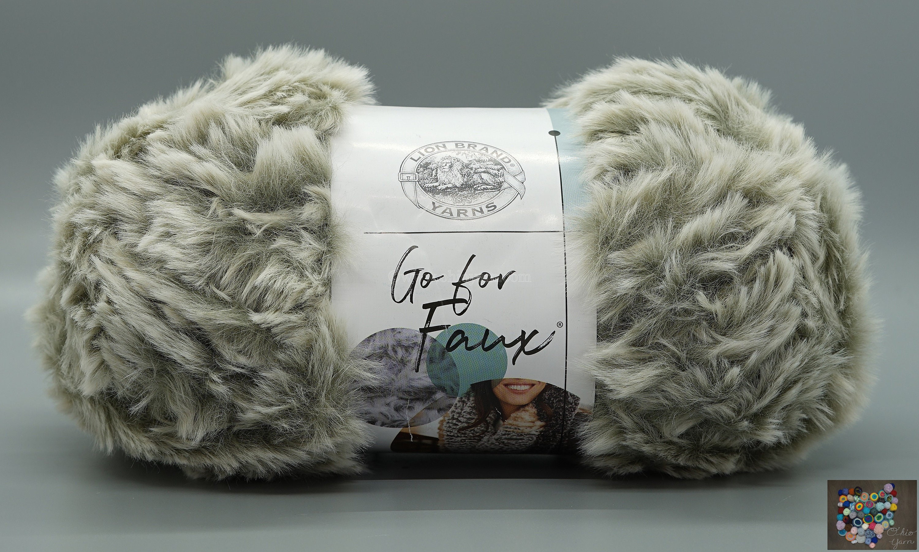 (3 Pack) Lion Brand Yarn Go for Faux Bulky Yarn, Bear