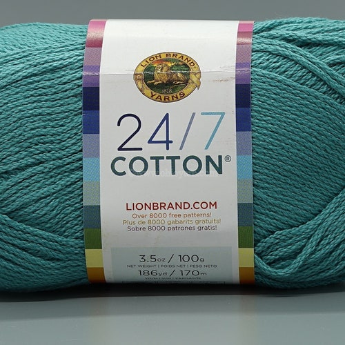 Lion Brand 24/7 Cotton Yarn - Etsy