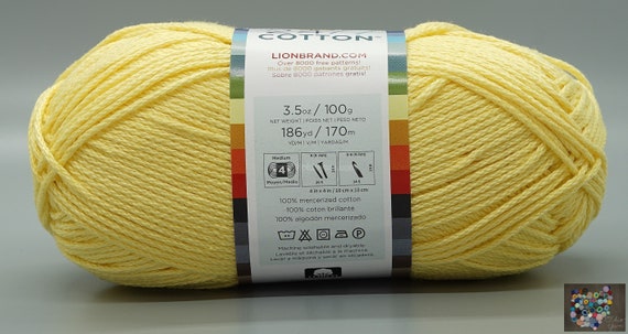 Lion Brand 24/7 Cotton Lemon Cotton Yarn 