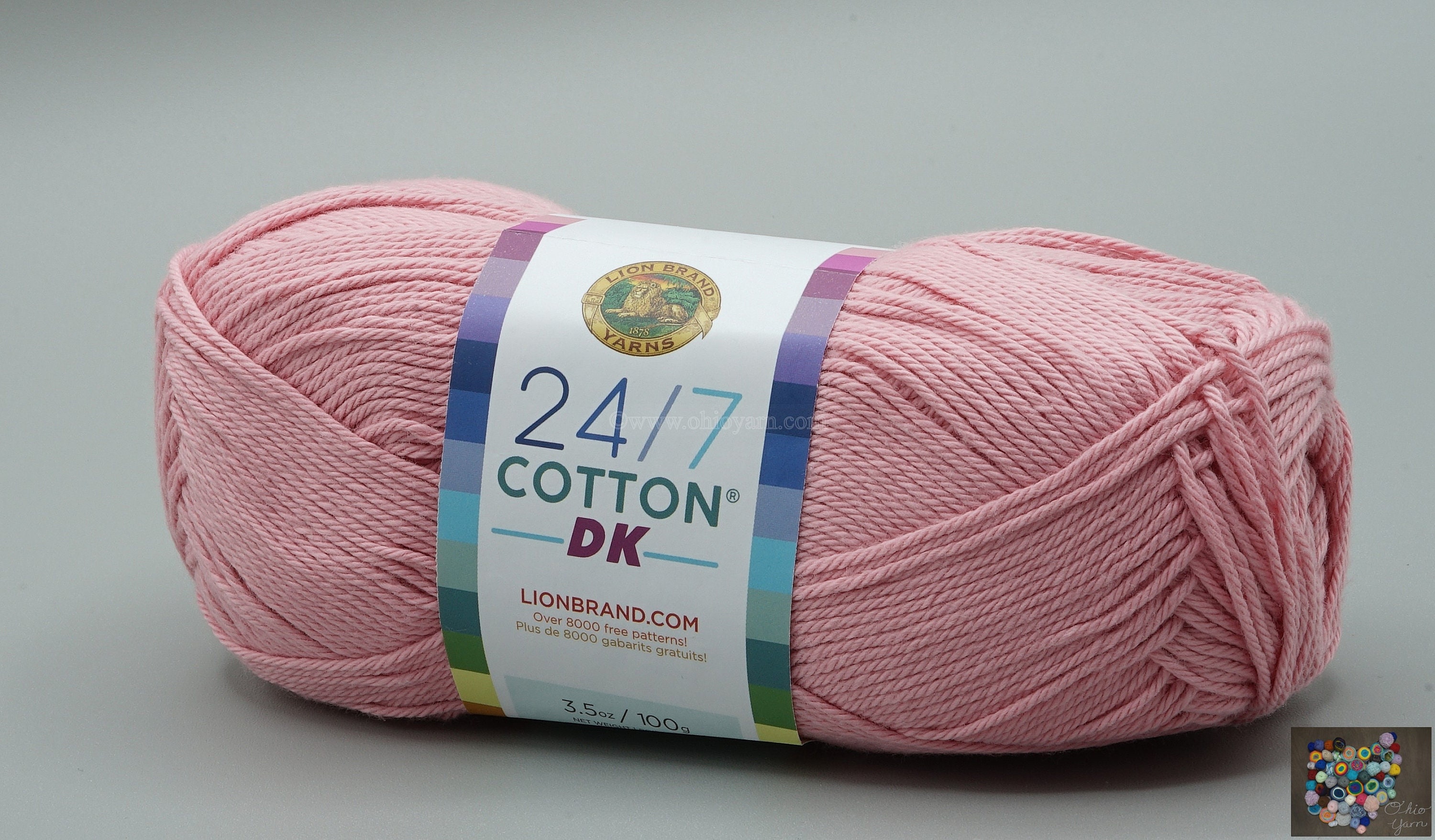 Lion Brand 24/7 Cotton DK Yarn 101 Cameo 