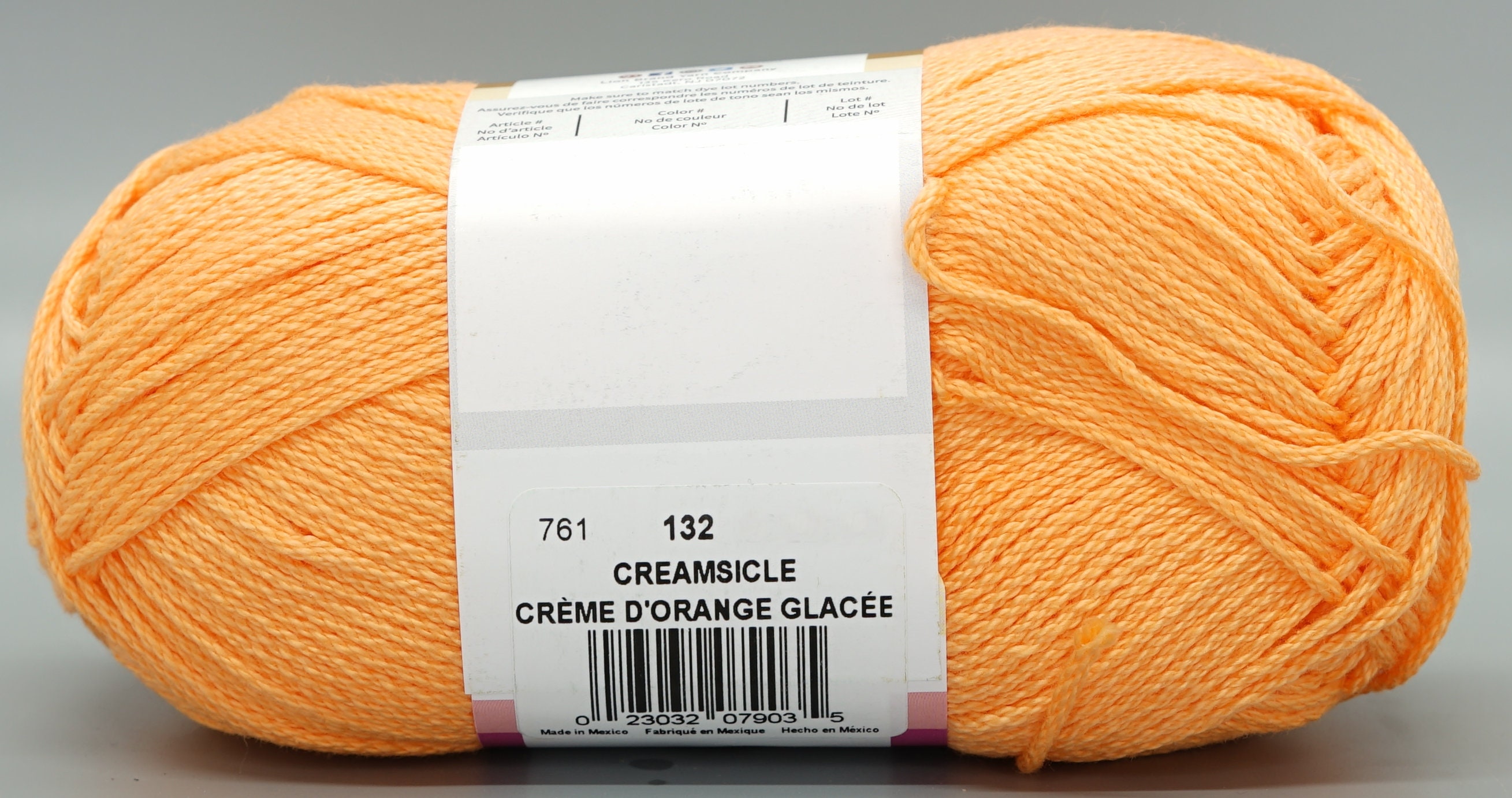 Lion Brand 24/7 Cotton 132 Creamsicle Yarn 100 Mercerized Etsy