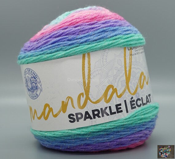 Red Heart Yarn Lion Brand Mandala Sparkle Yarn Draco Color