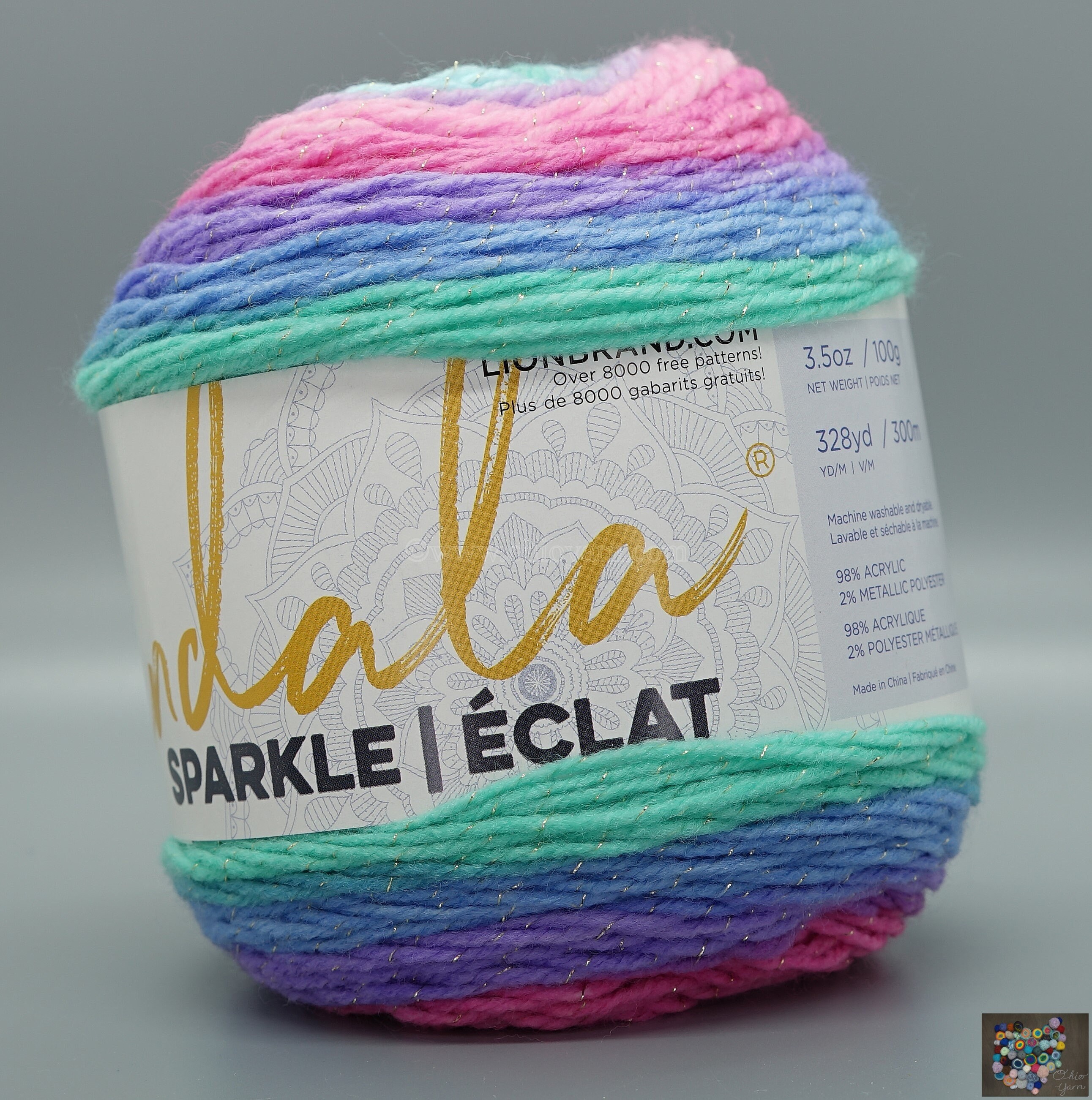 Lion Brand Mandala Sparkle 313 Draco Yarn 