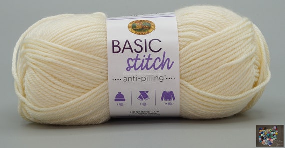 Lion Brand Basic Stitch Anti Pilling Yarn 098 Ecru 