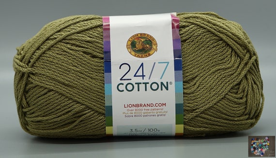 Lion Brand 24/7 Cotton Yarn Bay Leaf