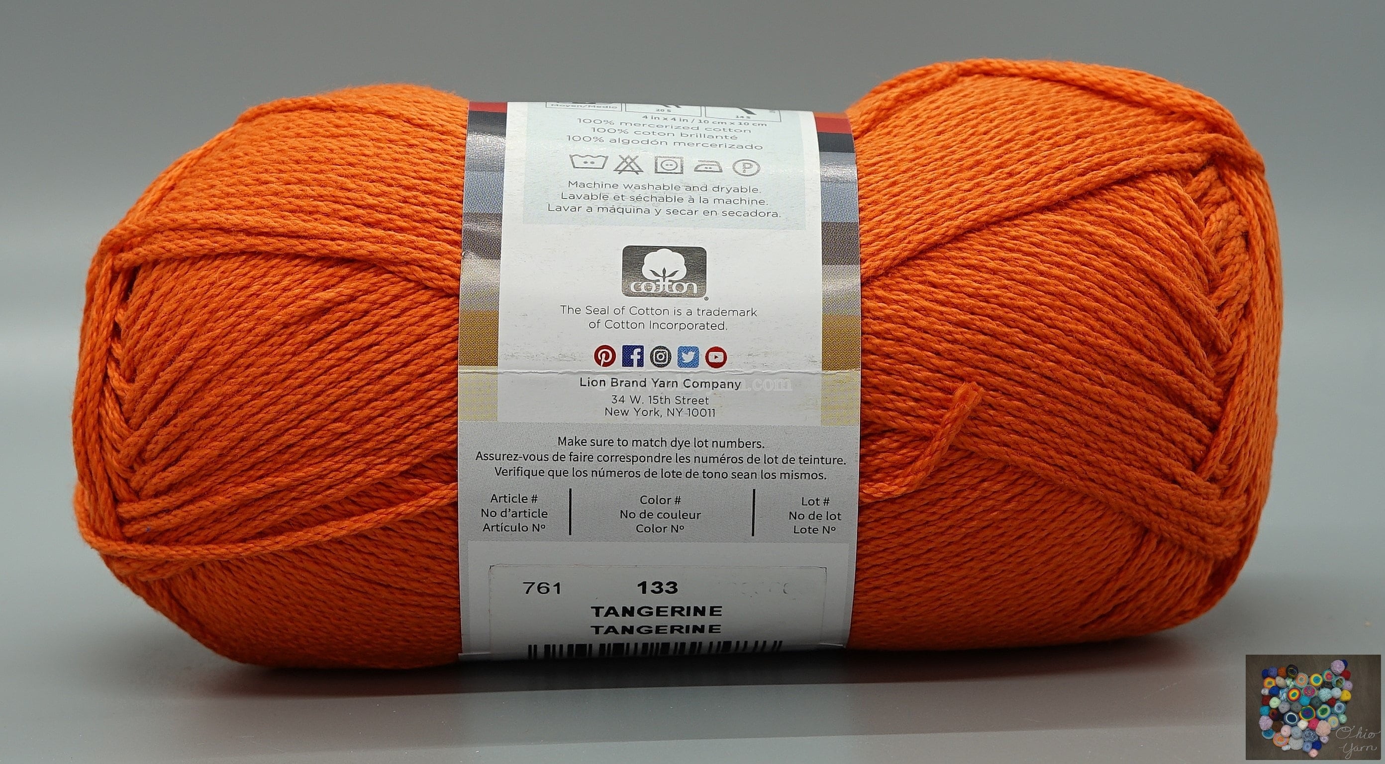 Lion Brand Truboo Yarn - Tangerine