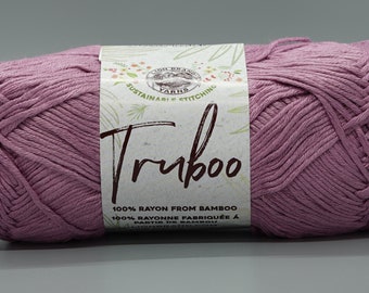 Lion Brand Truboo 145 Mauve Yarn Bamboo yarn