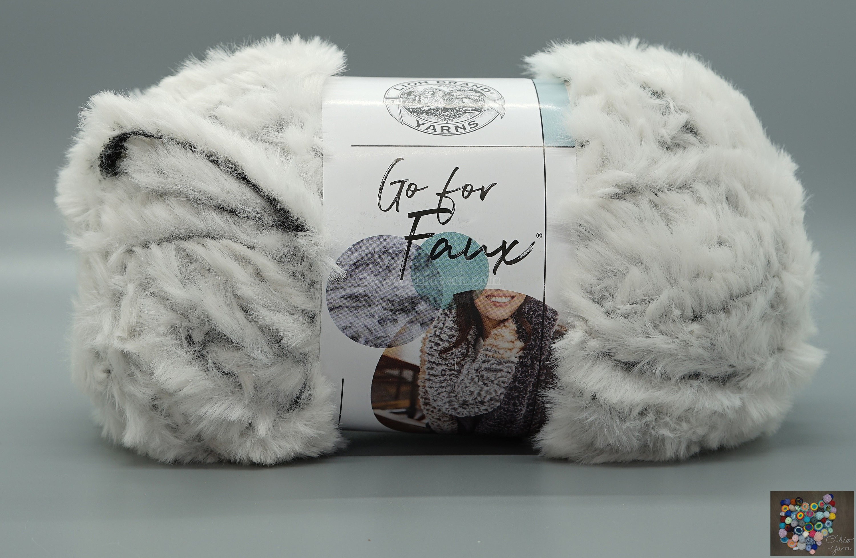 Lion Brand Go for Faux 204 Chinchilla Yarn -  UK