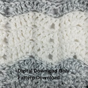 Instant Download Baby Afghan Fancy Ripple Pattern, Baby Blanket Fancy Pattern, Instant Download, Digital File Pattern Directions, File Only image 4