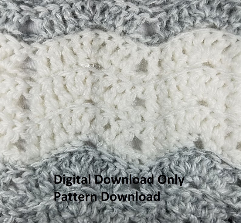 Instant Download Baby Afghan Fancy Ripple Pattern, Baby Blanket Fancy Pattern, Instant Download, Digital File Pattern Directions, File Only image 4