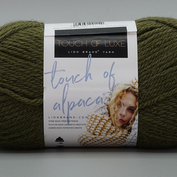 Lion Brand Touch of Alpaca Yarn 132 Olive