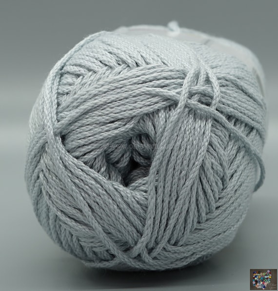 Lion Brand 24/7 Cotton 151 Cool Grey Yarn 100% Mercerized Cotton 