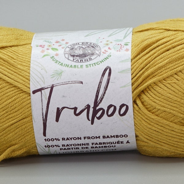 Lion Brand Truboo 187 Goldenrod Yarn Bamboo yarn