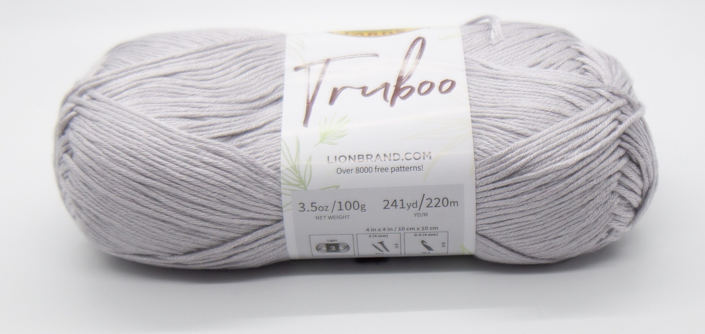 Lion Brand Truboo Yarn-Silver