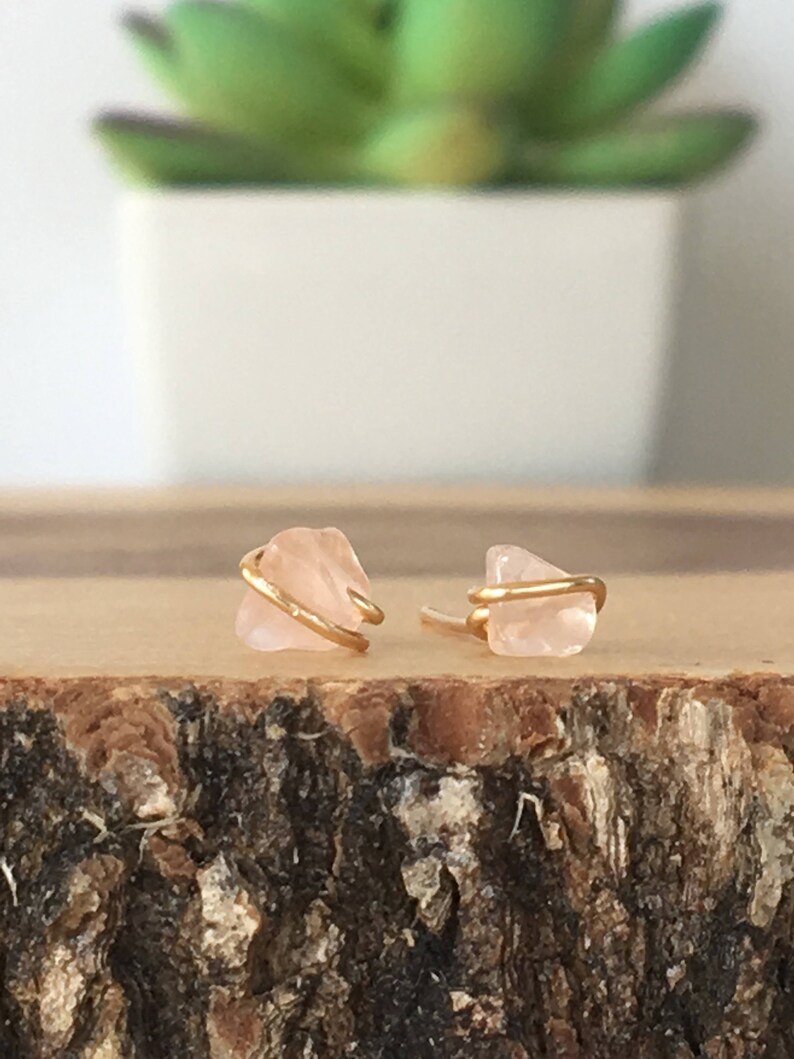 Stud Earrings Trio Gold Filled Herkimer Diamond /& Gemstone Studs Minimalist Birthstone Gift Simple Everyday Accessories