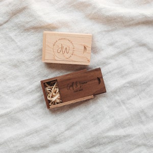 Custom Engraved Wood Rectangle USB Box, Personalised USB Box, Photography Box, Photo Album, Photographer, Wedding Album, Photography