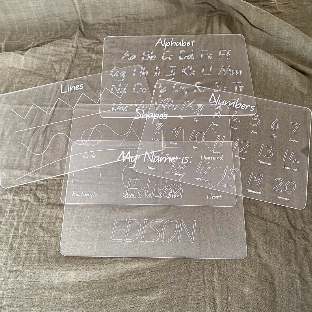 Personalised Tracing Board, Write and Wipe Board, Educational Writing ...