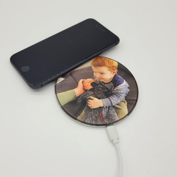Personalised Wireless Charger QI Charging iPhone Wedding Favours