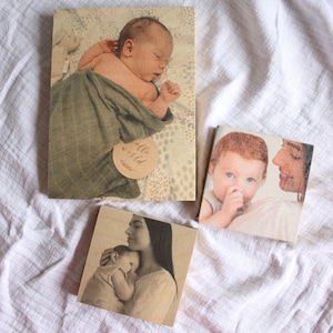 Custom Wood Print, Mother's Day Gift, Wood Photo Block, Wood Wall Decor, Wood Photo Print, Personalized Photo Gift, Anniversary, Wedding