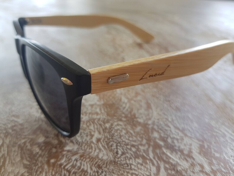 Personalised Wood Sunglasses Custom Engraved Bamboo Glasses Etsy