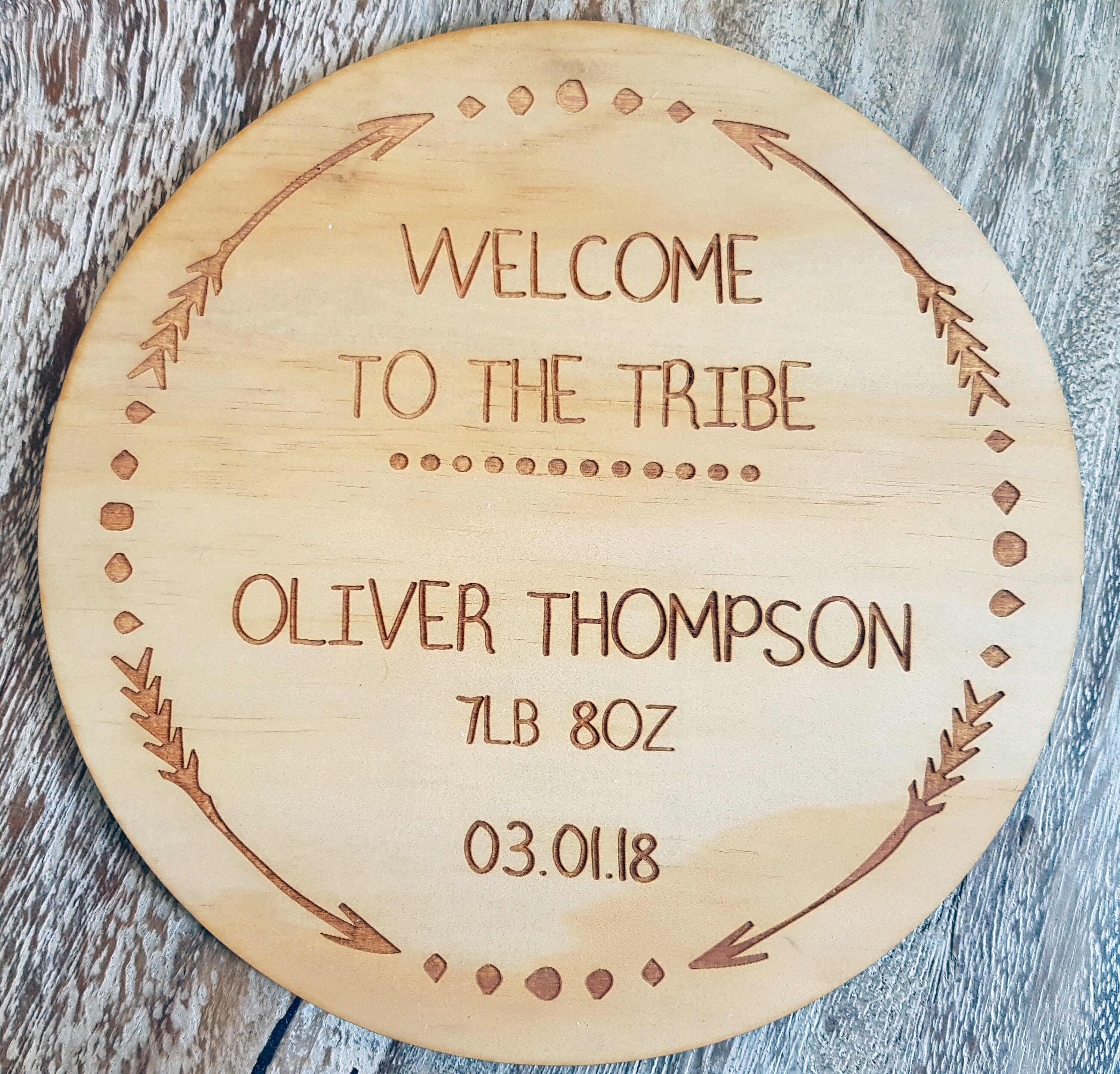 Custom Wood Birth Plaque Personalised Birth Announcement Etsy