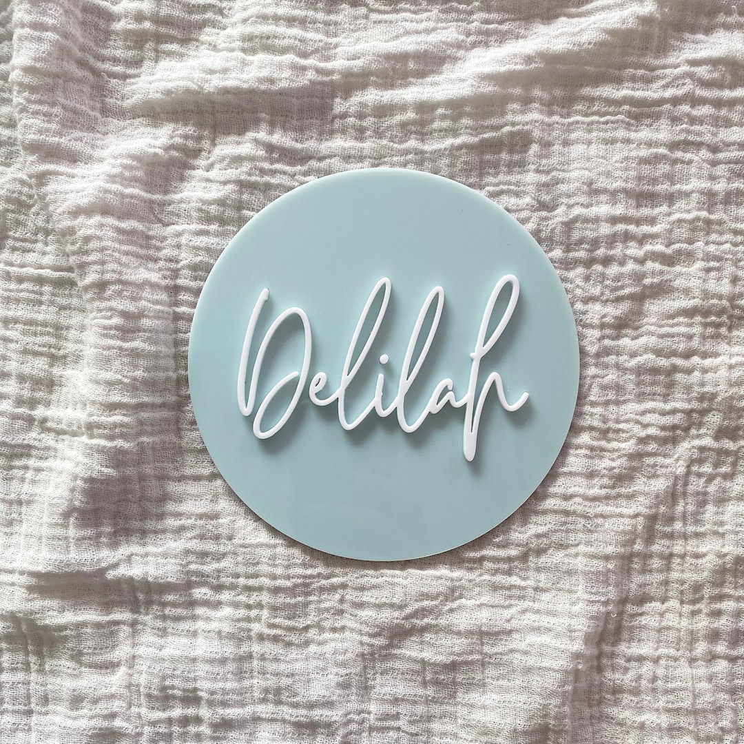 Custom Baby Name Plaque, Birth Announcement Plaque, Personalised ...