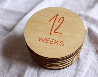 Pregnancy Milestone Discs, Gender Neutral Baby Announcement, Pregnancy Plaque, Gift Idea, Baby Shower, Baby and Newborn Plaque