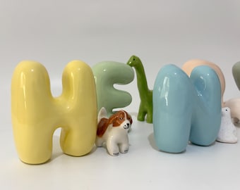 Wolnostojący ceramiczny list - ręcznie robione ceramiczne litery na zamówienie