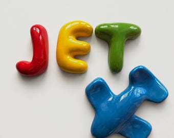 Handmade Custom Ceramic Letters- Personalized Wall Decor
