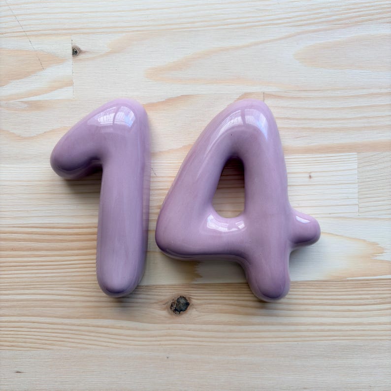 Personalized Ceramic Bubble Number – Handmade House Number Sign image 14