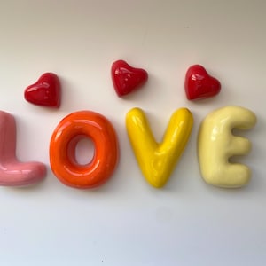 Letras de bolhas de cerâmica - Letras de cerâmica personalizadas - Letras de bolhas de cerâmica