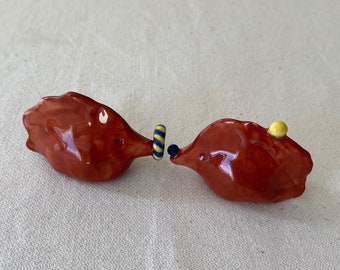 Handmade ceramic toy figurine ,small circus ceramic sculpture for gift ,tiny ceramic toy ,unique ceramic gift ,personalized ceramic gift