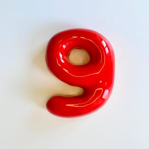 Números de cerámica - Número de cerámica SUAVE personalizado de colores - Número de burbuja de cerámica