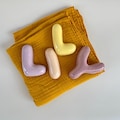 Ceramic Bubble Letters-Personalized Ceramic Letter: Colorful Handmade Wall Decor