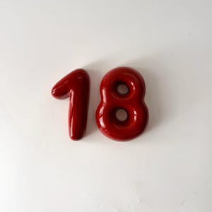 Personalized Ceramic Bubble Number – Handmade House Number Sign image 5