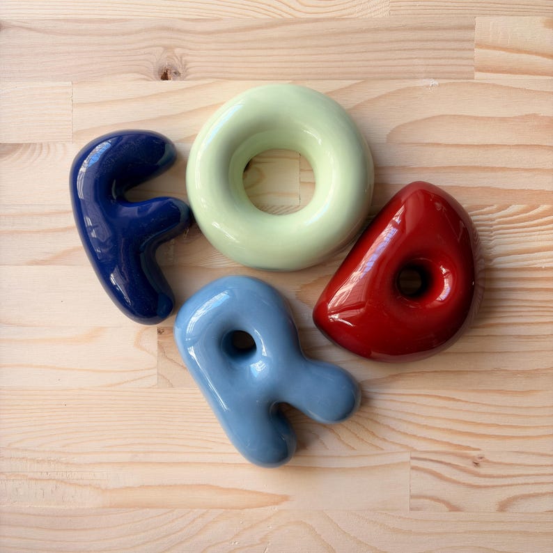 Handmade Custom Ceramic Letter image 3