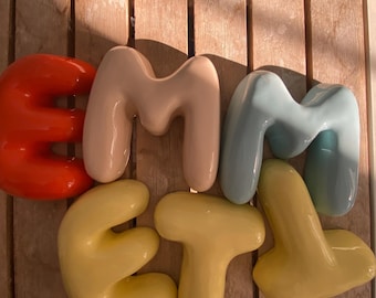 Handmade Custom Ceramic Bubble Letters