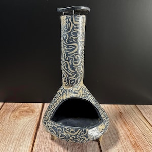 Black & White Chiminea Incense Burner
