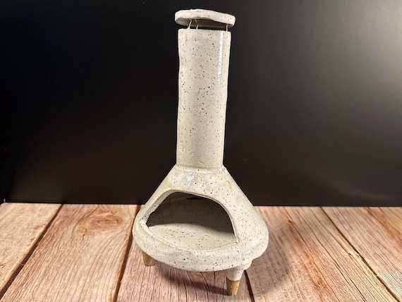 White Chiminea Incense Burner